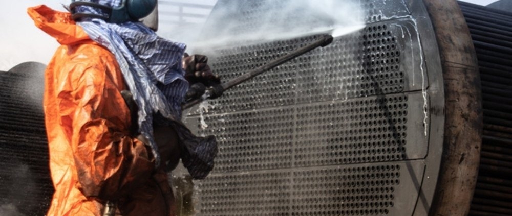 condenser tube cleaning services by hydro jetting method